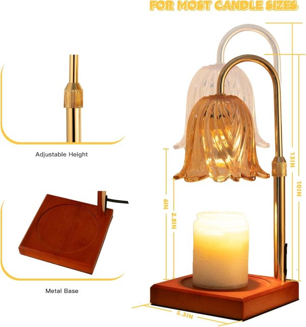 Candle Warmer Lamp with Timer Dimmable, Birthday Gifts for Women Mom, House Warming Gifts New Home Decor, Wax Melt Warmer for Jar Candles - Image 2