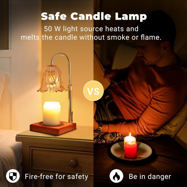 Candle Warmer Lamp with Timer Dimmable, Birthday Gifts for Women Mom, House Warming Gifts New Home Decor, Wax Melt Warmer for Jar Candles - Image 3