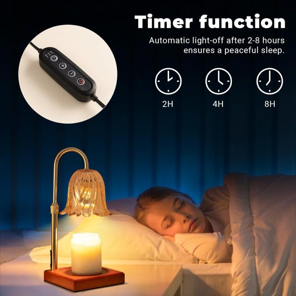 Candle Warmer Lamp with Timer Dimmable, Birthday Gifts for Women Mom, House Warming Gifts New Home Decor, Wax Melt Warmer for Jar Candles - Image 5