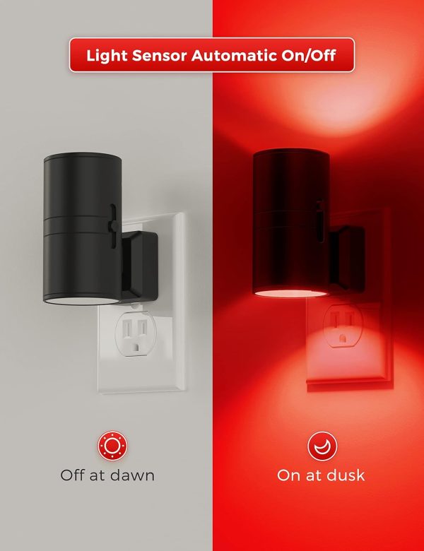 L LOHAS LED Night Light Plug in, Modern Night Lights Plug into Wall, Dusk to Dawn Sensor, Soft White 3000K, 0-100LM Adjustable Brightness, Dimmable Night Lights for Hallway Bedroom Stairway, 2 Pack - Image 10