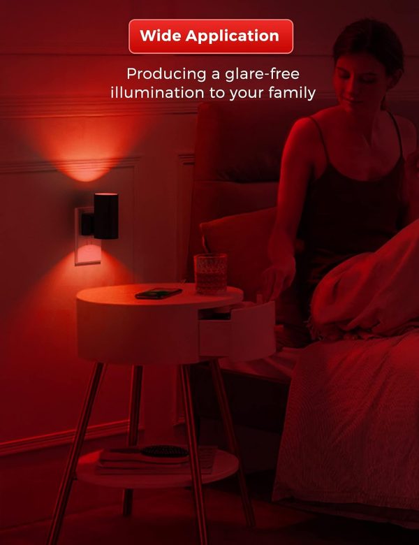 L LOHAS LED Night Light Plug in, Modern Night Lights Plug into Wall, Dusk to Dawn Sensor, Soft White 3000K, 0-100LM Adjustable Brightness, Dimmable Night Lights for Hallway Bedroom Stairway, 2 Pack - Image 14