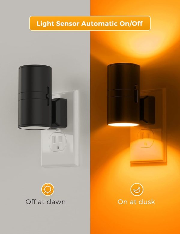 L LOHAS LED Night Light Plug in, Modern Night Lights Plug into Wall, Dusk to Dawn Sensor, Soft White 3000K, 0-100LM Adjustable Brightness, Dimmable Night Lights for Hallway Bedroom Stairway, 2 Pack - Image 25