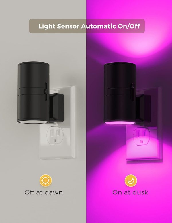 L LOHAS LED Night Light Plug in, Modern Night Lights Plug into Wall, Dusk to Dawn Sensor, Soft White 3000K, 0-100LM Adjustable Brightness, Dimmable Night Lights for Hallway Bedroom Stairway, 2 Pack - Image 46