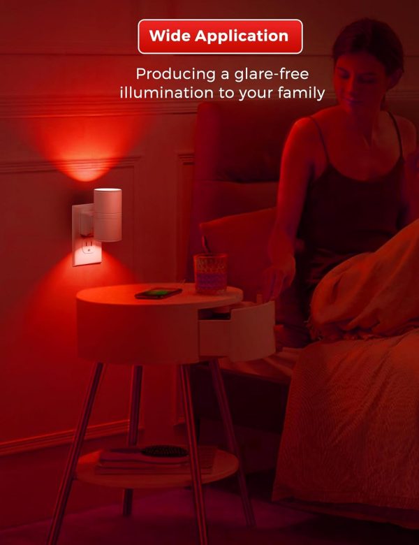 L LOHAS LED Night Light Plug in, Night Lights Plug into Wall, Light Sensor, 0-100LM, Soft White 3000K, Dimmable Night Light, Modern Nightlight for Hallway Bedroom Stairway, 2 Pack - Image 14