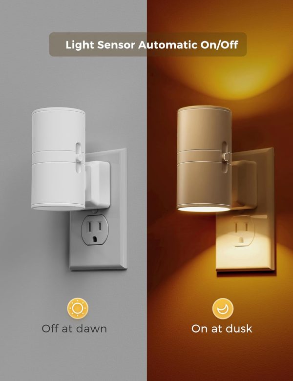 L LOHAS LED Night Light Plug in, Night Lights Plug into Wall, Light Sensor, 0-100LM, Soft White 3000K, Dimmable Night Light, Modern Nightlight for Hallway Bedroom Stairway, 2 Pack - Image 19