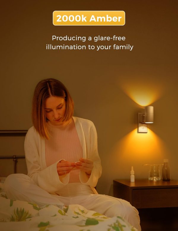 L LOHAS LED Night Light Plug in, Night Lights Plug into Wall, Light Sensor, 0-100LM, Soft White 3000K, Dimmable Night Light, Modern Nightlight for Hallway Bedroom Stairway, 2 Pack - Image 23