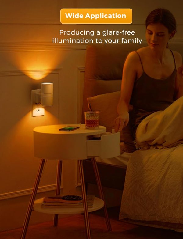 L LOHAS LED Night Light Plug in, Night Lights Plug into Wall, Light Sensor, 0-100LM, Soft White 3000K, Dimmable Night Light, Modern Nightlight for Hallway Bedroom Stairway, 2 Pack - Image 24