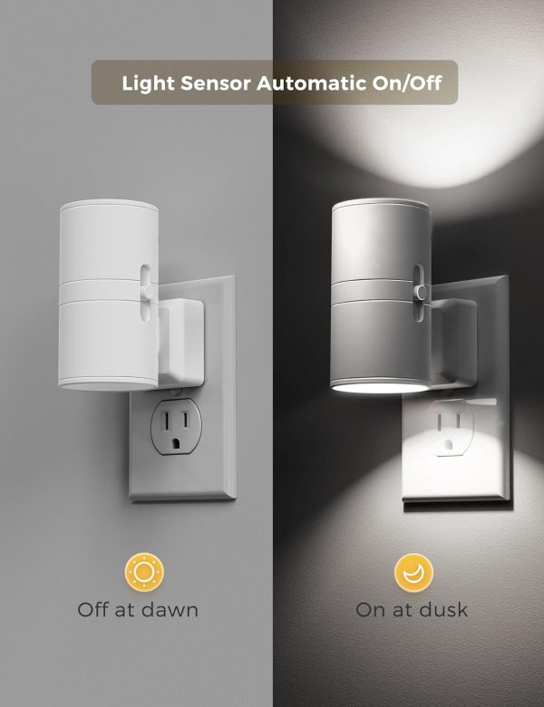 L LOHAS LED Night Light Plug in, Night Lights Plug into Wall, Light Sensor, 0-100LM, Soft White 3000K, Dimmable Night Light, Modern Nightlight for Hallway Bedroom Stairway, 2 Pack - Image 42