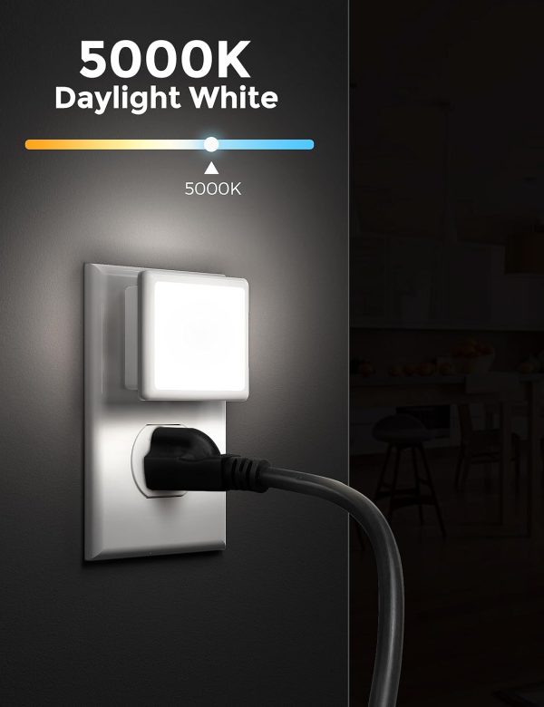 L LOHAS LED Night Lights Plug into Wall 2-Pack, 0.3W Plug in Night Light, Dusk to Dawn, 3000K Soft White, Bright Nightlight Auto-On/Off, for Adults Kids Room Bedroom Bathroom Hallway Kitchen, Non-Dim - Image 16