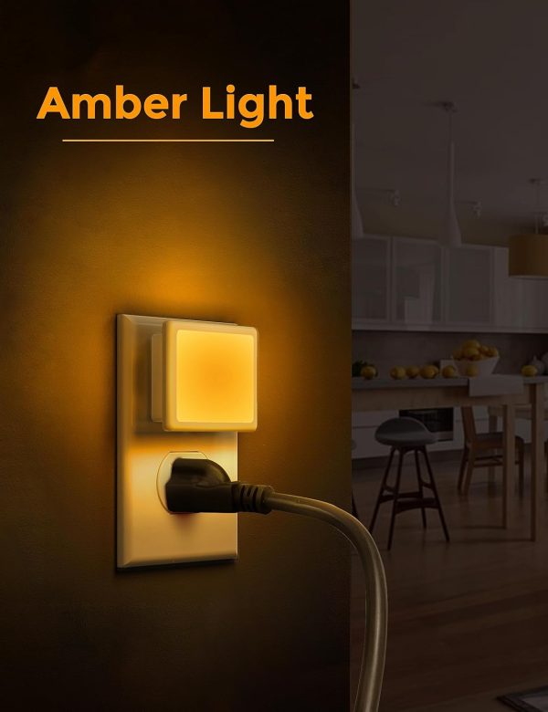 L LOHAS LED Night Lights Plug into Wall 2-Pack, 0.3W Plug in Night Light, Dusk to Dawn, 3000K Soft White, Bright Nightlight Auto-On/Off, for Adults Kids Room Bedroom Bathroom Hallway Kitchen, Non-Dim - Image 25