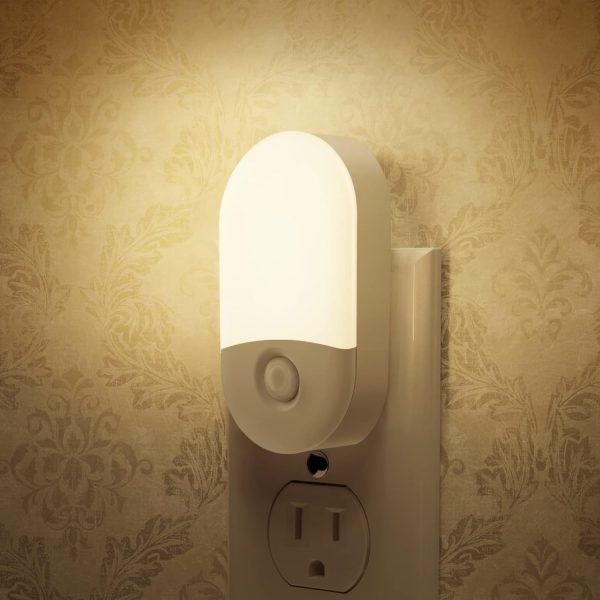 L LOHAS LED Night Lights Plug into Wall, [𝟐 Pack] LED Dimmable Night Light with Light Sensors, 30/60LM Adjustable Brightness Nightlights, Soft White 3000K Automatic Night Light for Kid, Hallway
