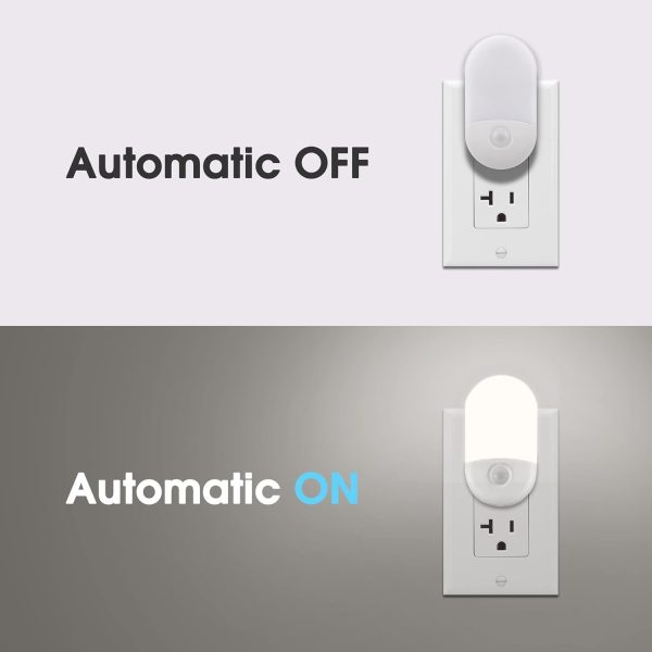 L LOHAS LED Night Lights Plug into Wall, [𝟐 Pack] LED Dimmable Night Light with Light Sensors, 30/60LM Adjustable Brightness Nightlights, Soft White 3000K Automatic Night Light for Kid, Hallway - Image 10