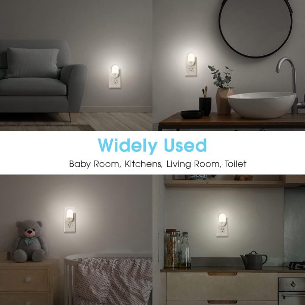 L LOHAS LED Night Lights Plug into Wall, [𝟐 Pack] LED Dimmable Night Light with Light Sensors, 30/60LM Adjustable Brightness Nightlights, Soft White 3000K Automatic Night Light for Kid, Hallway - Image 11