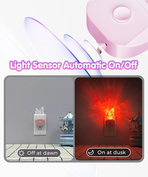 L LOHAS LED Kids Night Light, 8 RGB Color Changing Butterfly Night Lights with Dusk to Dawn Sensor, Acrylic Nursery Nightlight for Baby Room, Toddler Bedroom Decor & Gifts - Image 3