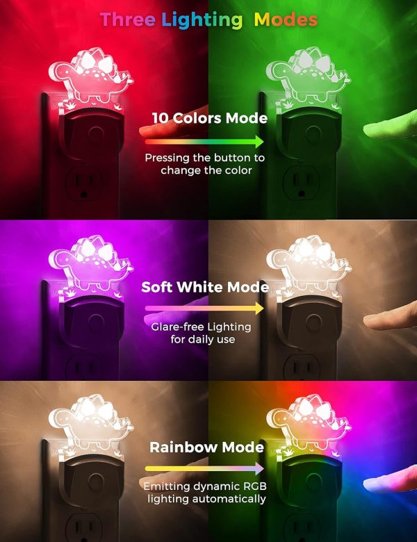 L LOHAS LED Kids Night Light, 8 RGB Color Changing Butterfly Night Lights with Dusk to Dawn Sensor, Acrylic Nursery Nightlight for Baby Room, Toddler Bedroom Decor & Gifts - Image 13