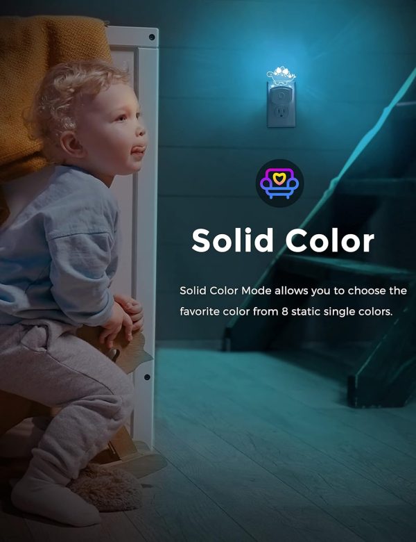 L LOHAS LED Kids Night Light, 8 RGB Color Changing Butterfly Night Lights with Dusk to Dawn Sensor, Acrylic Nursery Nightlight for Baby Room, Toddler Bedroom Decor & Gifts - Image 14