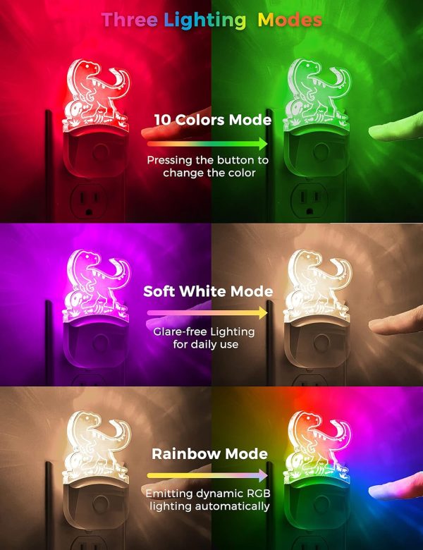L LOHAS LED Kids Night Light, 8 RGB Color Changing Butterfly Night Lights with Dusk to Dawn Sensor, Acrylic Nursery Nightlight for Baby Room, Toddler Bedroom Decor & Gifts - Image 36